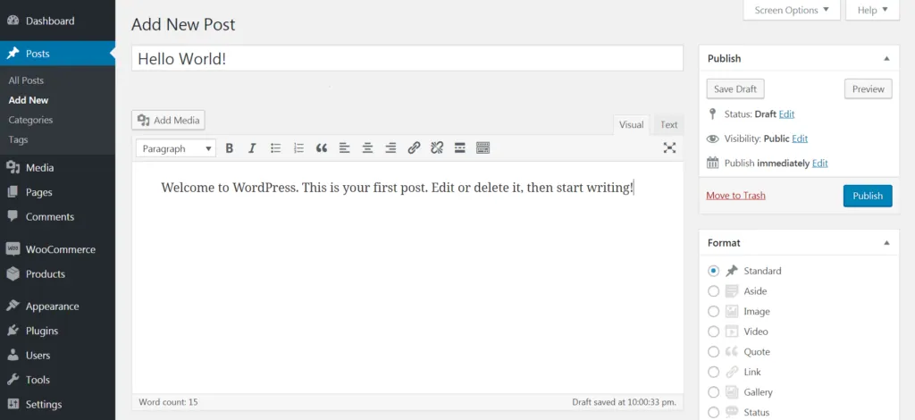 WordPress post scheduler