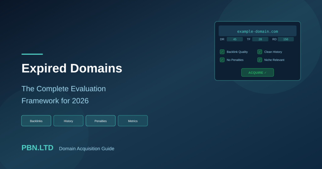 Expired Domains: The Complete Evaluation Framework for 2026