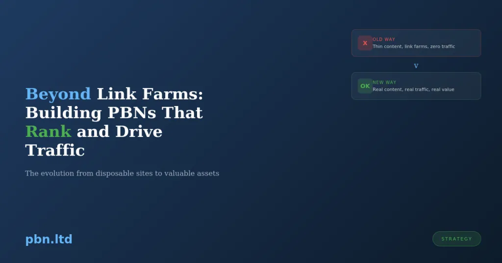 Beyond Link Farms Building PBNs That Actually Rank and Drive Traffic