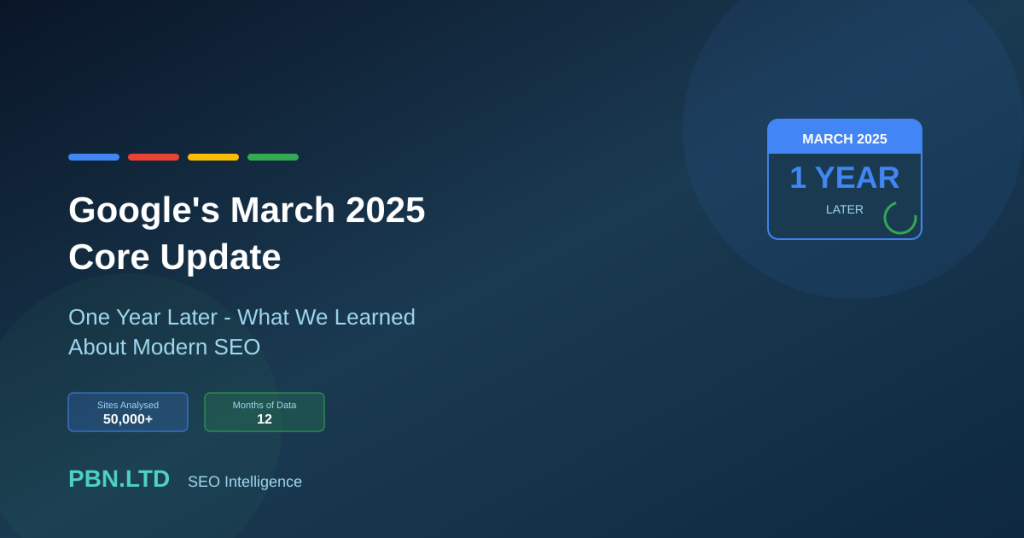 Google's March 2025 Core Update: One Year Later - What We Learned About Modern SEO