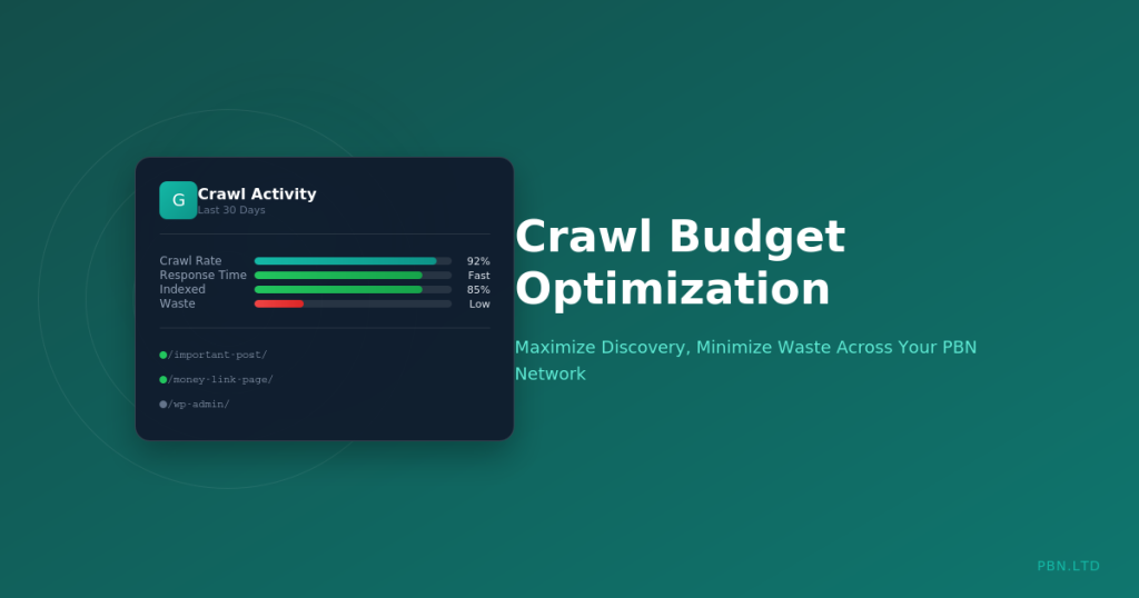 Crawl Budget Optimization for PBN Networks