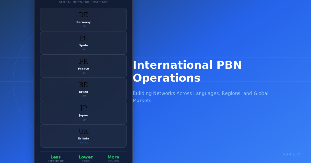 International PBN Operations: Building Networks Across Languages and Regions