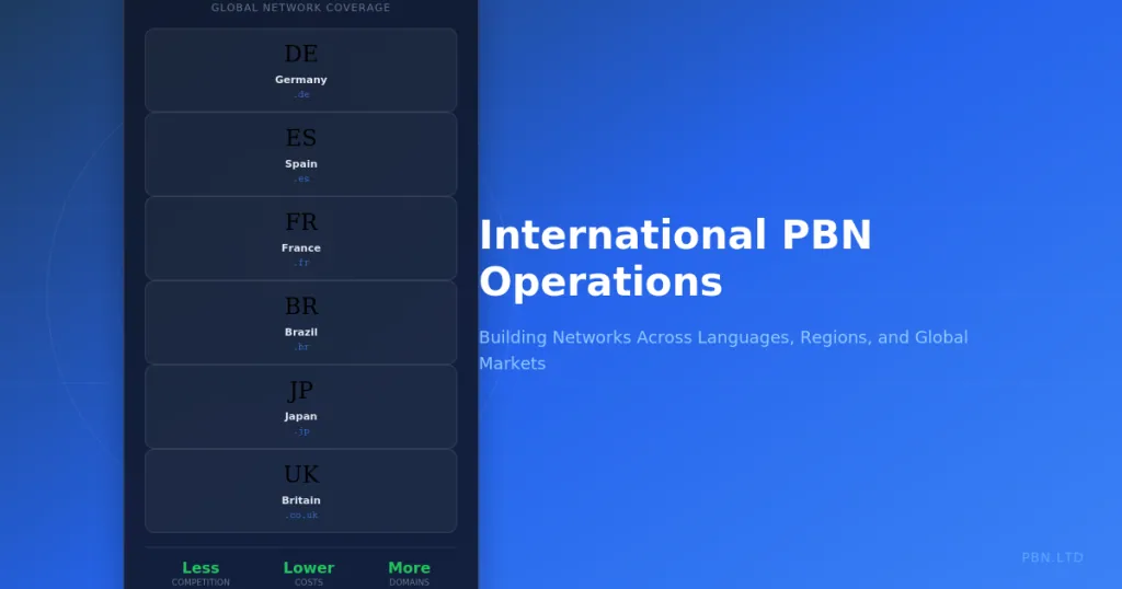International PBN Operations: Building Networks Across Languages and Regions
