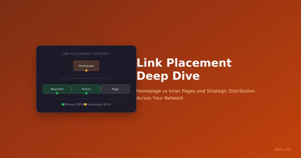 Link Placement Deep Dive: Homepage, Inner Pages, and Strategic Distribution