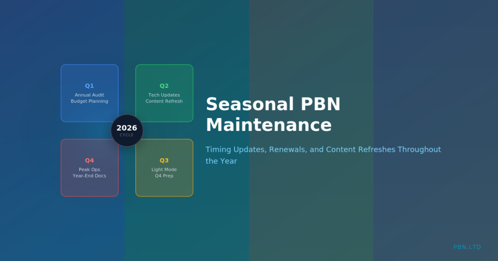 Seasonal PBN Maintenance: Timing Updates, Renewals, and Content Refreshes