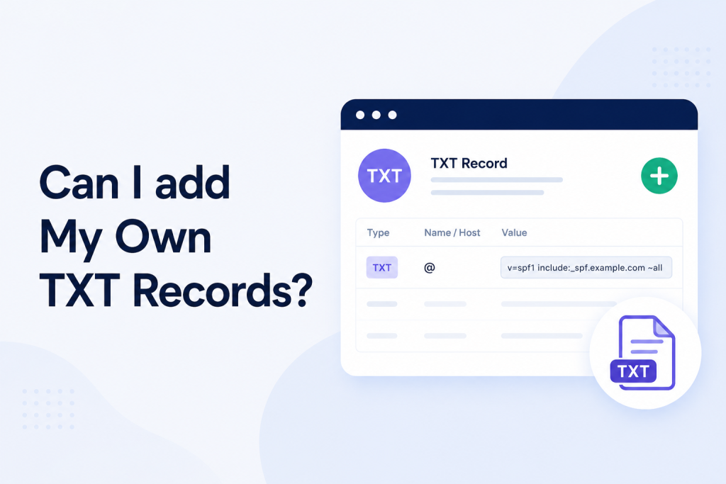 Can I add My Own TXT Records