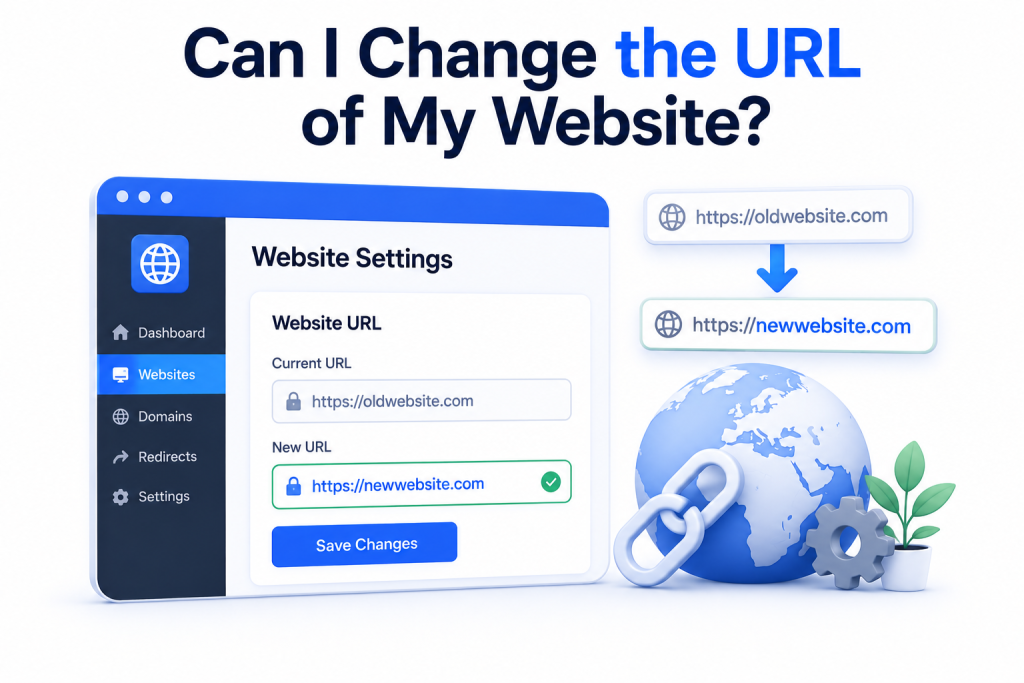 Can I change the URL of my website