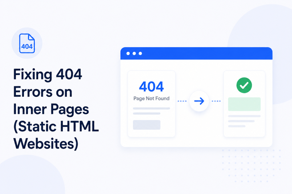 Fixing 404 Errors on Inner Pages (Static HTML Websites)