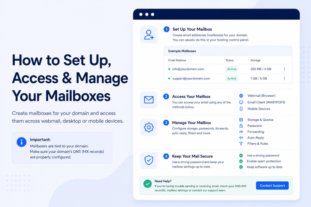 How to Set Up, Access & Manage Your Mailboxes on PBN LTD