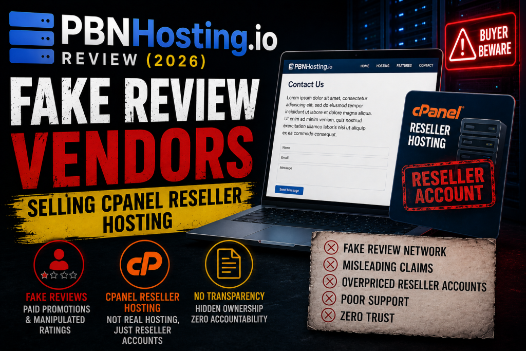 PBNHosting.io Review (2026) Fake Review Vendors Selling cPanel Reseller Hosting