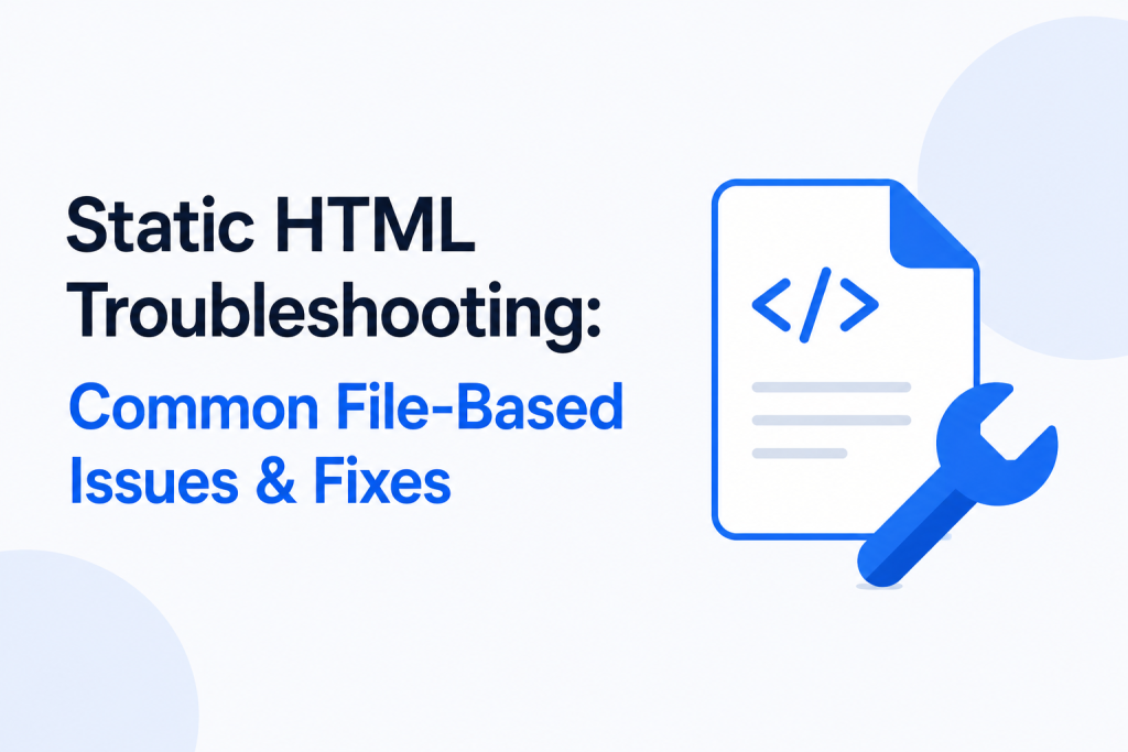 Static HTML Troubleshooting — Fix Common File-Based Issues
