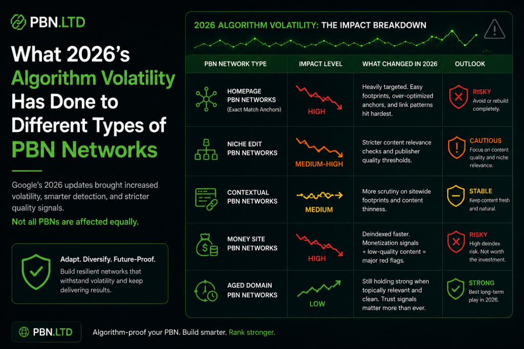 What 2026's Algorithm Volatility Has Done to Different Types of PBN Networks