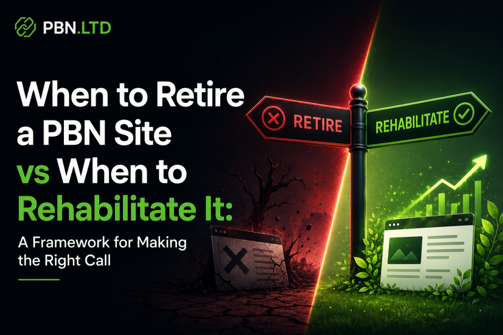 When to Retire a PBN Site vs When to Rehabilitate It A Framework for Making the Right Call