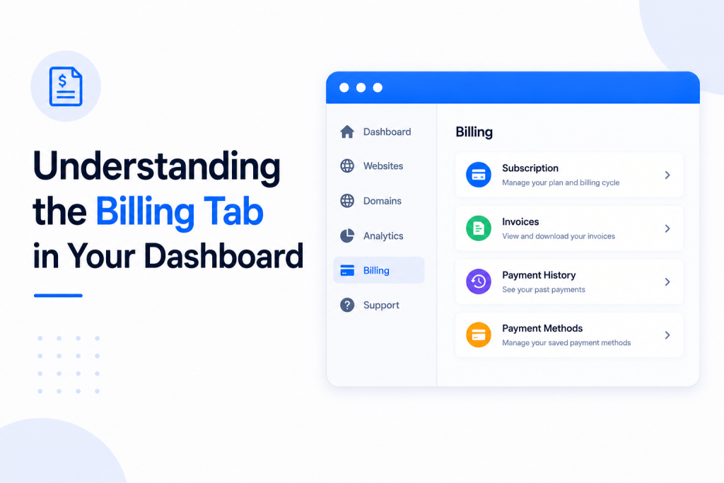 Understanding the Billing Tab in Your Dashboard