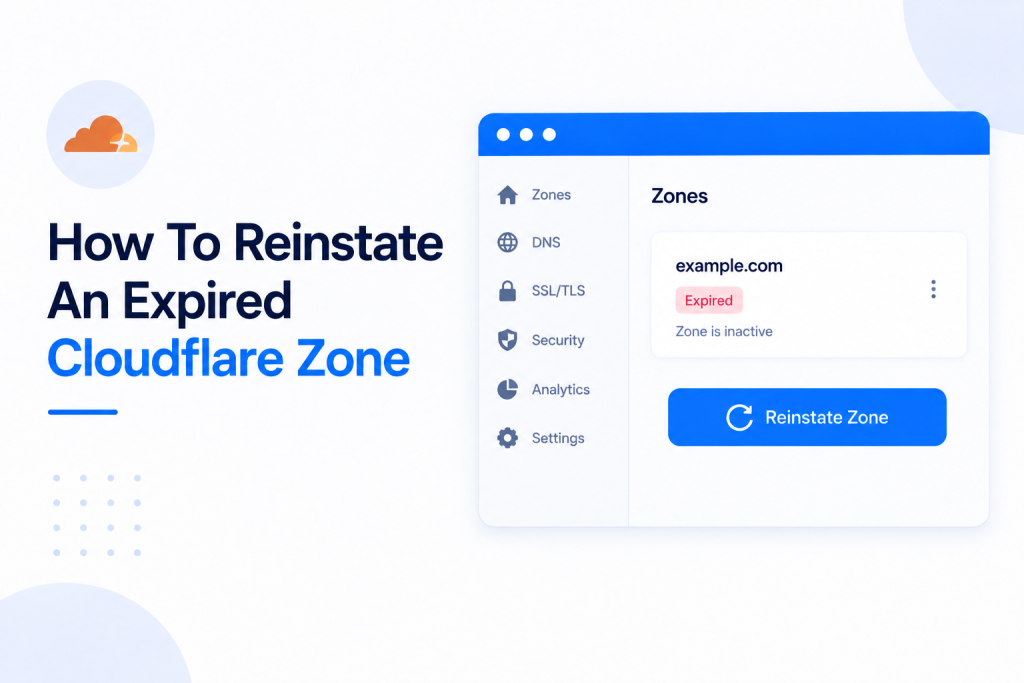 How To Reinstate An Expired Cloudflare Zone