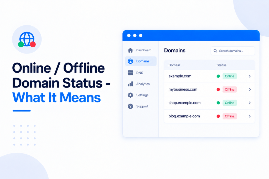 Online Offline Domain Status - What It Means