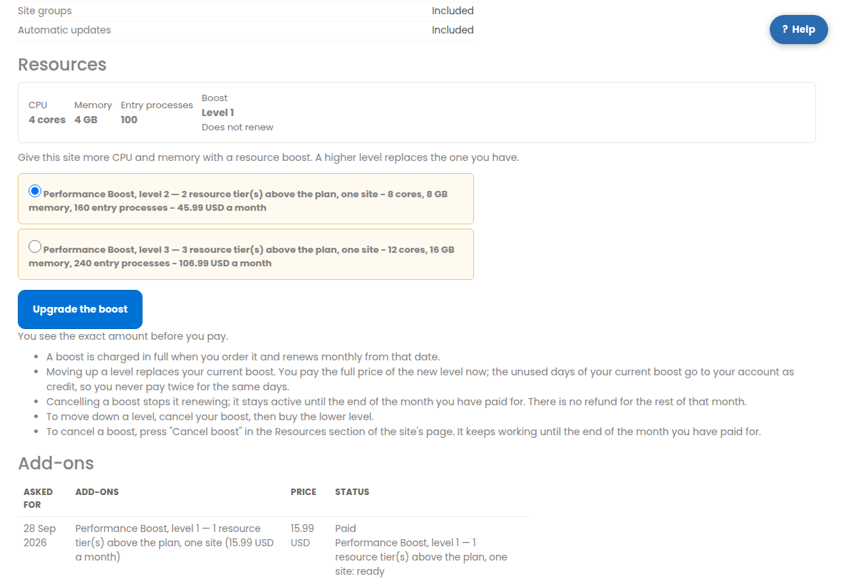 The Resources section of a money site
